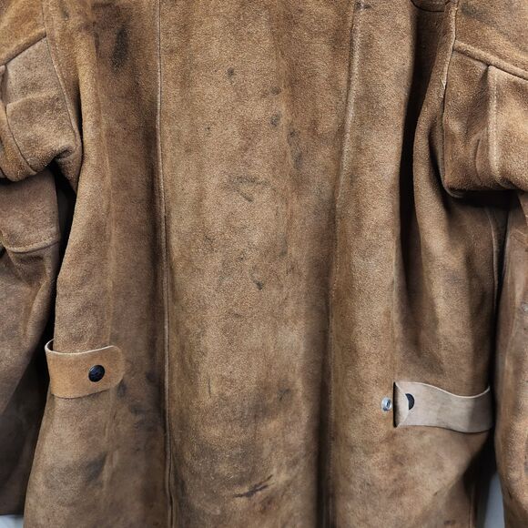 Black Stallion Vintage 30WC Split Cowhide Snap Button Leather Welding Jacket XL - Picture 11 of 12